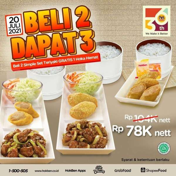 Promo HokBen hari ini 20 Juli 2021
