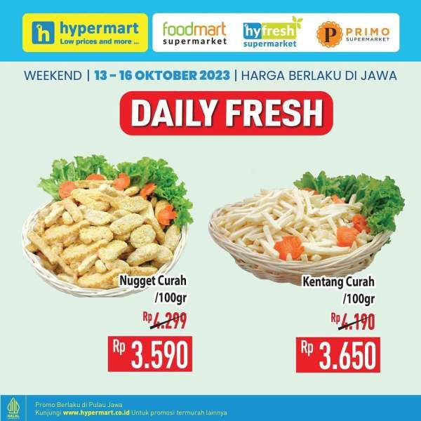 Promo JSM Hypermart 13-16 Oktober 2023, Hyper Diskon Weekend  Daily Fresh