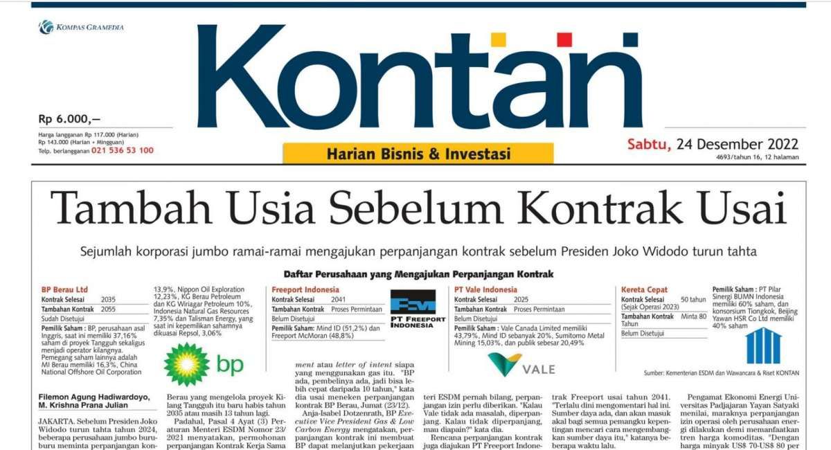 Korporasi Mengijon Kontrak Sebelum Pemerintahan Berganti
