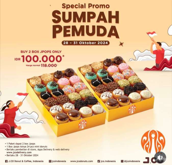 Promo Hari Sumpah Pemuda di J.CO 28-31 Oktober 2024