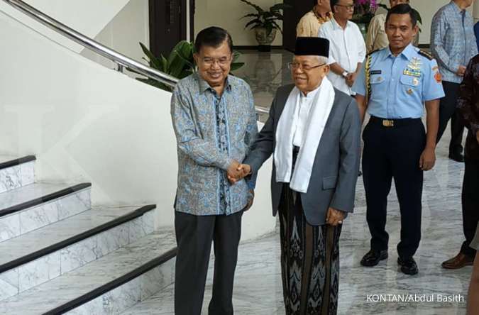 Ma'ruf Amin sambangi kantor Wapres Jusuf Kalla