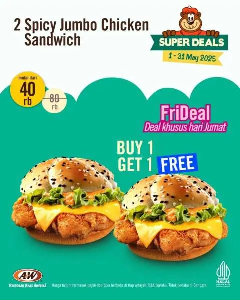 Promo A&W FriDeal Mei
