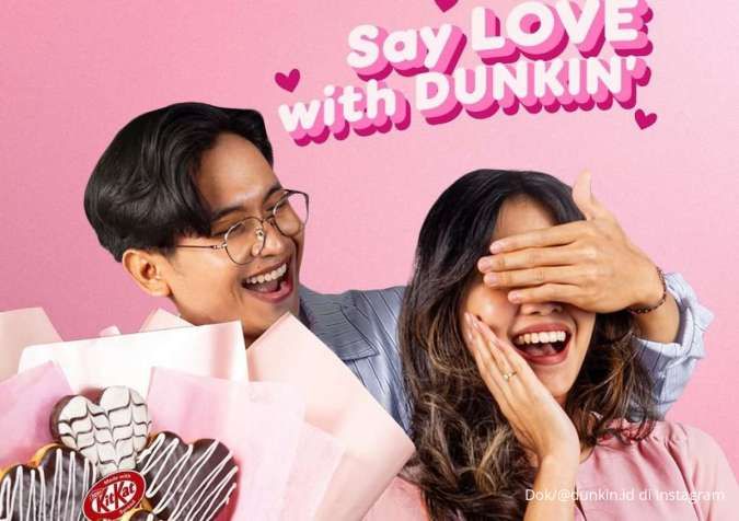 Promo Valentines Day di Dunkin Bulan Februari 2025, Ada Donut dengan KitKat Spread