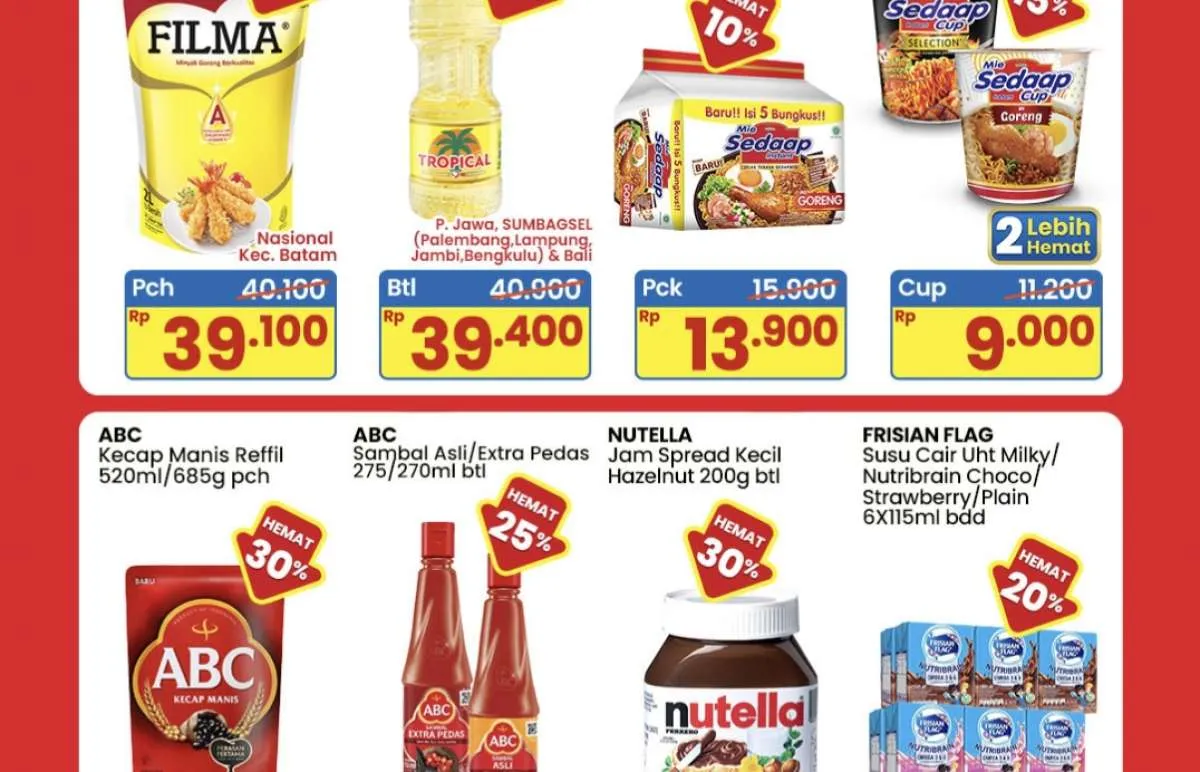 Promo JSM Indomaret Periode 11-13 Juli 2025, Nutella-Kecap ABC Diskon 30%