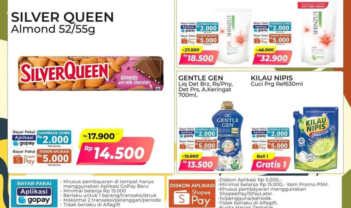 Promo PSM Alfamart 24-31 Januari 2026, Silver Queen & Sabun Mandi Hemat