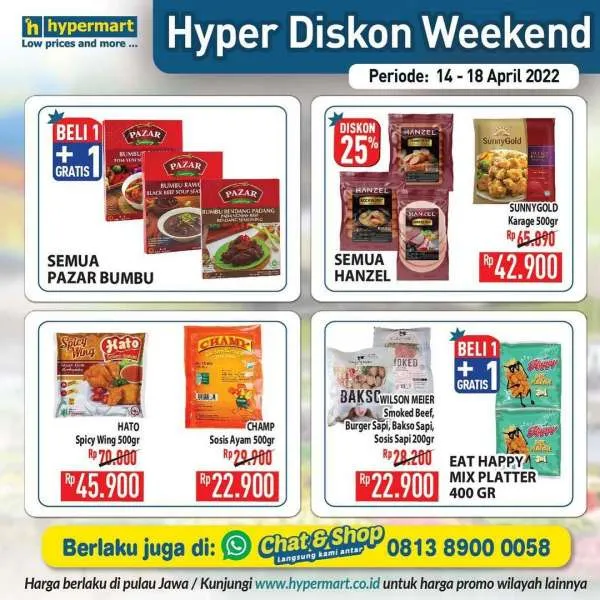Promo Hypermart Hyper Diskon Weekend Periode 14-18 April 2022