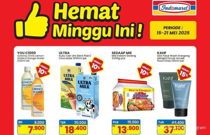 Promo Indomaret Weekend 16-18 Mei 2025, Ultra Milk dan Mie Sedaap Hemat 10%