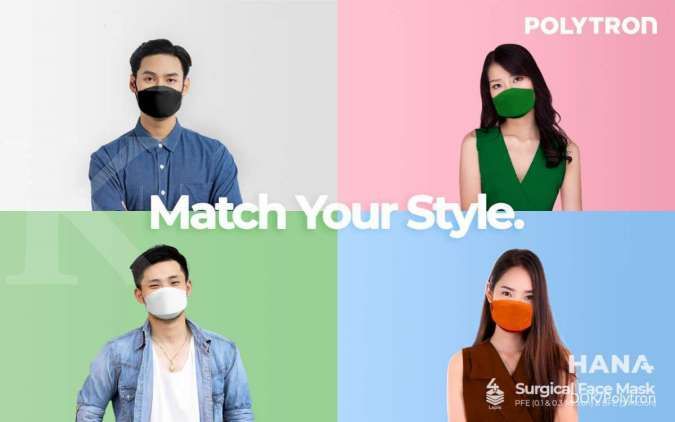 Produsen elektronik Polytron ikut rilis masker kesehatan dengan merek Hana Masker