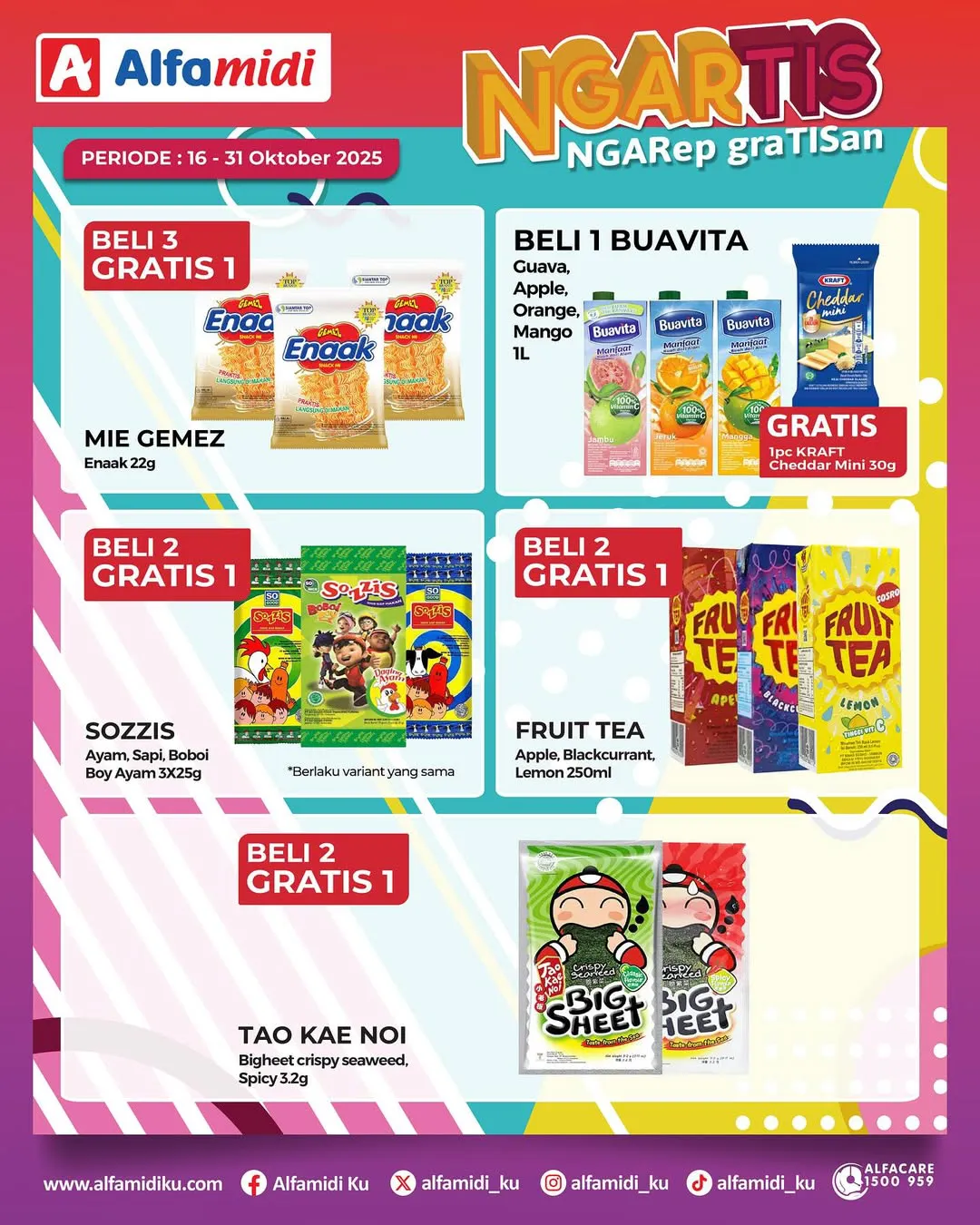 Promo Alfamidi Ngartis (Ngarep Gratisan) Periode 16-31 Oktober 2025