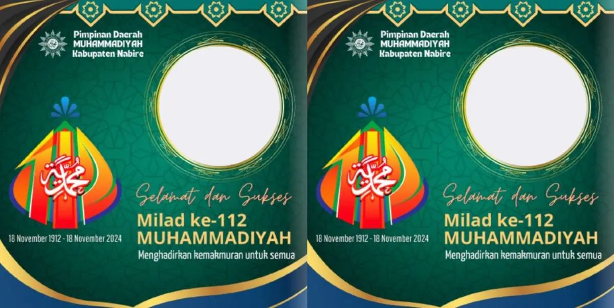 50 Twibbon Milad Muhammadiyah 2024 dengan Desain Terbaru dan Menarik 