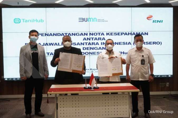 Perkuat Pengembangan Usaha BUMN Klaster Pangan, RNI Gandeng TaniHub Group