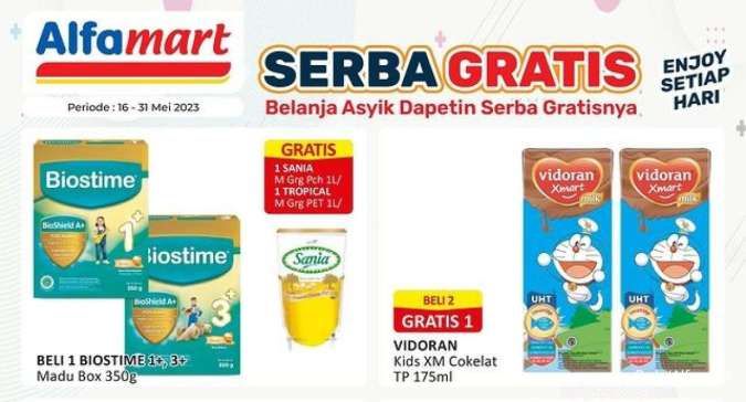 Promo Alfamart sampai 31 Mei 2023, Gratis Minyak Goreng untuk Pembelian Susu Biostime