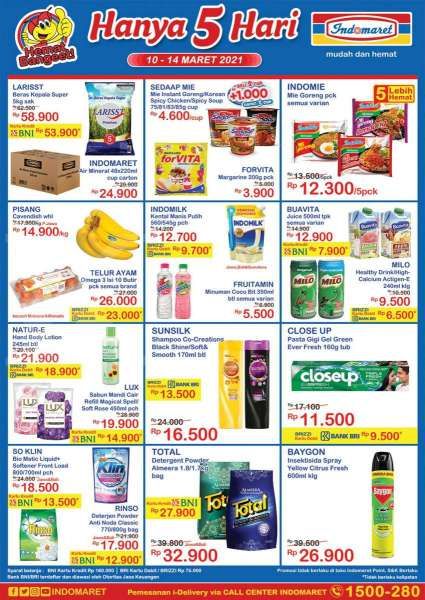 Promo Indomaret Hanya 5 Hari 10-14 Maret 2021