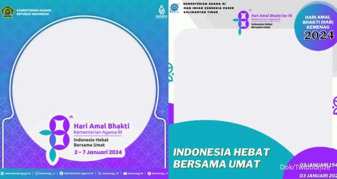 35 Twibbon Hari Amal Bhakti Kemenag 2024 ke 78 untuk Peringatan 3 Januari 