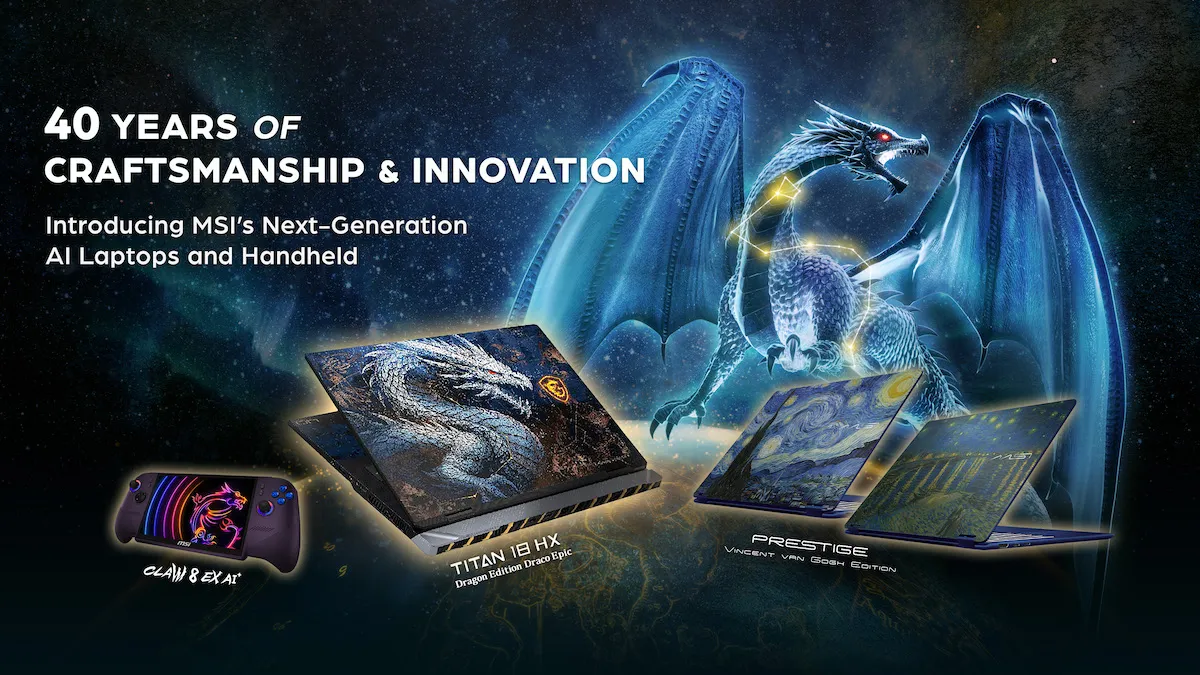 MSI Rilis Claw 8 EX AI+ & Titan 18 HX Draco di COMPUTEX 2026