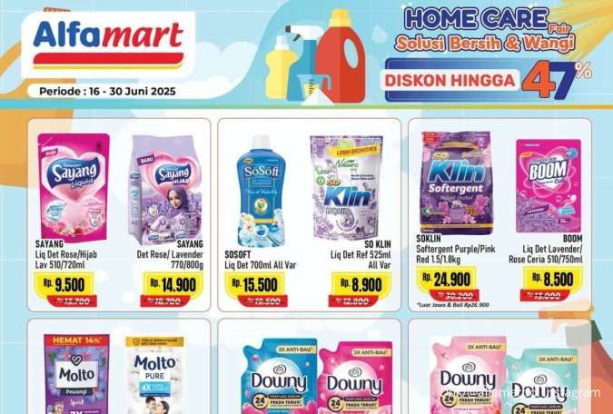 Promo Deterjen di Alfamart Mulai 16-30 Juni 2025, Dapatkan Diskon Sampai 47%