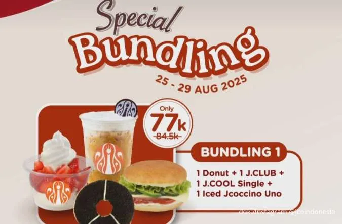  Promo JCO Special Bundling 25-29 Agustus, 1 Paket Isi 4 Menu Bayar Rp 77.000 Saja