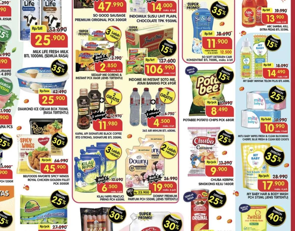 Promo JSM Superindo 21-23 November 2025, Rinso Beli 1 Gratis 1 dan Diskon 25%