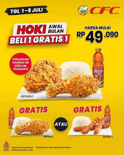 Promo CFC Hoki Awal Bulan Beli 1 Gratis 1 Juli 2025