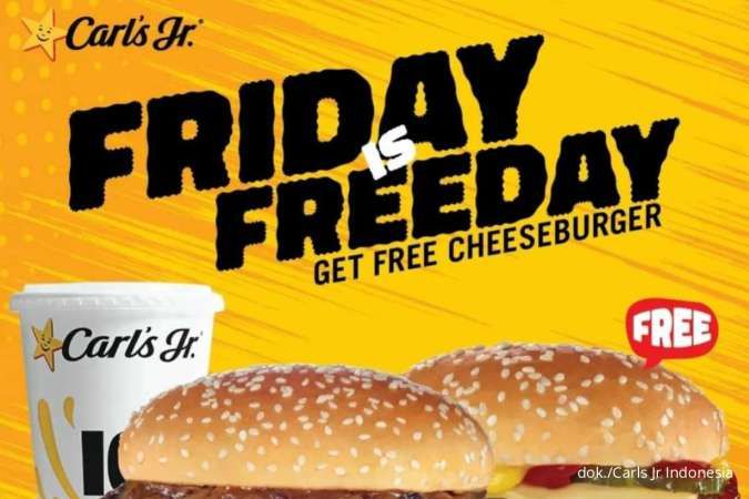 Promo Carls Jr Hari ini, Paket Friday is Freeday Hadirkan Gratis 1 Menu Cheeseburger