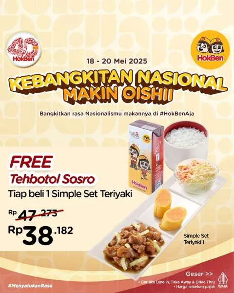 Promo Hokben Kebangkitan Nasional Teh Botol Sosro