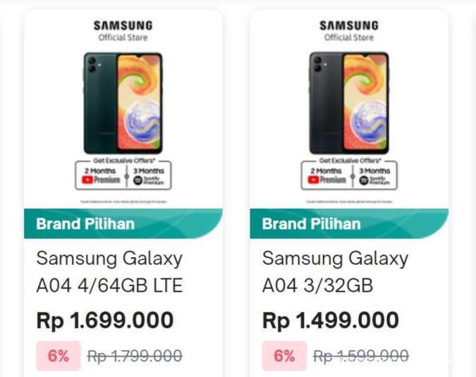 Spesifikasi dan Harga HP Samsung A04 Indonesia, Terbaru di Februari 2023