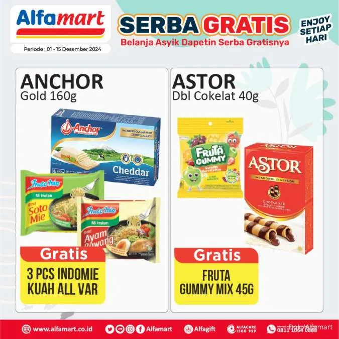 Promo Alfamart Serba Gratis Periode 1-15 Desember 2024