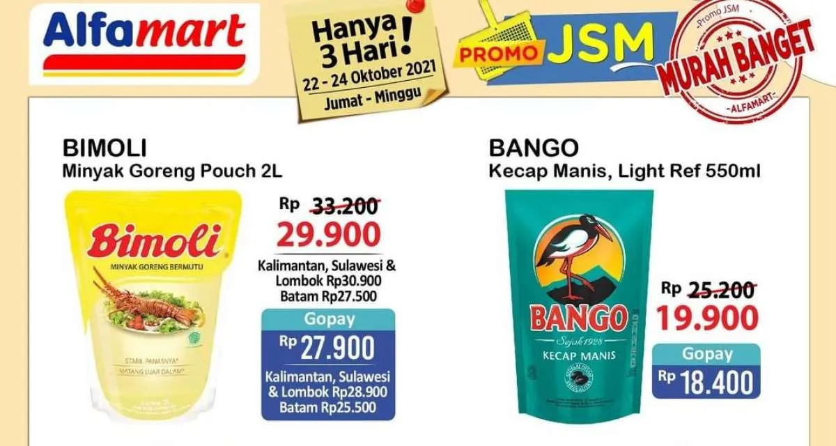 Promo JSM Alfamart di 23 Oktober 2021, potongan harga selama 3 hari