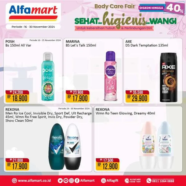 Promo Alfamart Body Care Fair Periode 16-30 November 2024