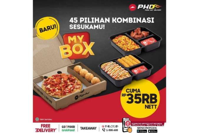 Promo Pizza Hut Delivery hari ini 8 Juli 2021, ada paket My Box Rp 35.000 saja!