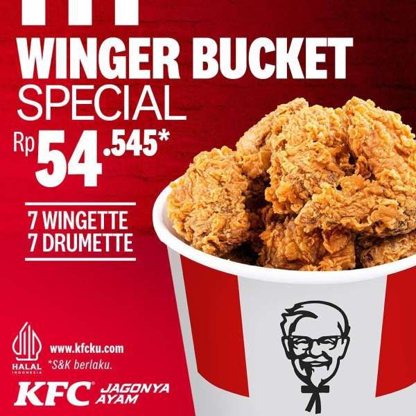 Promo KFC Terbaru Desember 2023, Winger Bucket Spesial Rp 54.000-an