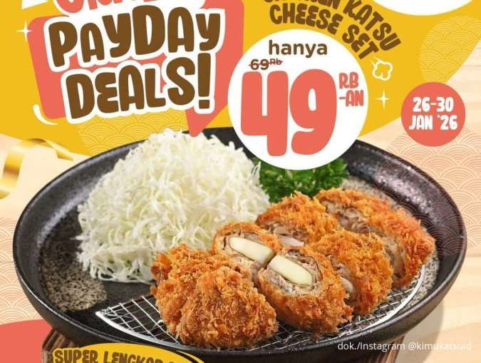 Momen Gajian Lebih Hemat, Promo Chicken Katsu Cheese Set Lengkap Cuma Rp 49.000-an
