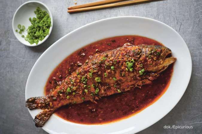 Resep Ikan Mas Chili Bean Sauce, Sajian Ikan Berkuah Pedas yang Bikin Ngiler