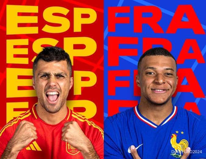 Link Live Streaming Spanyol vs Prancis, Semifinal EURO 2024 Rabu (10/7) Dini Hari