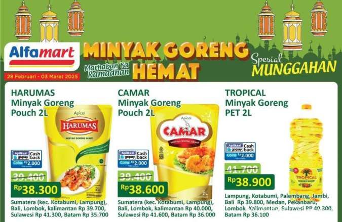 Promo Minyak Goreng JSM Superindo Maret Berakhir Hari Ini, Harga Hemat di Alfamart