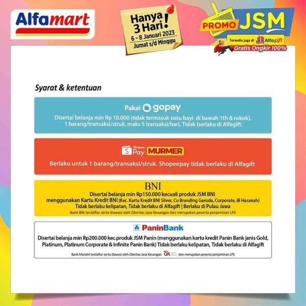 Harga Promo JSM Alfamart 6-8 Januari 2023