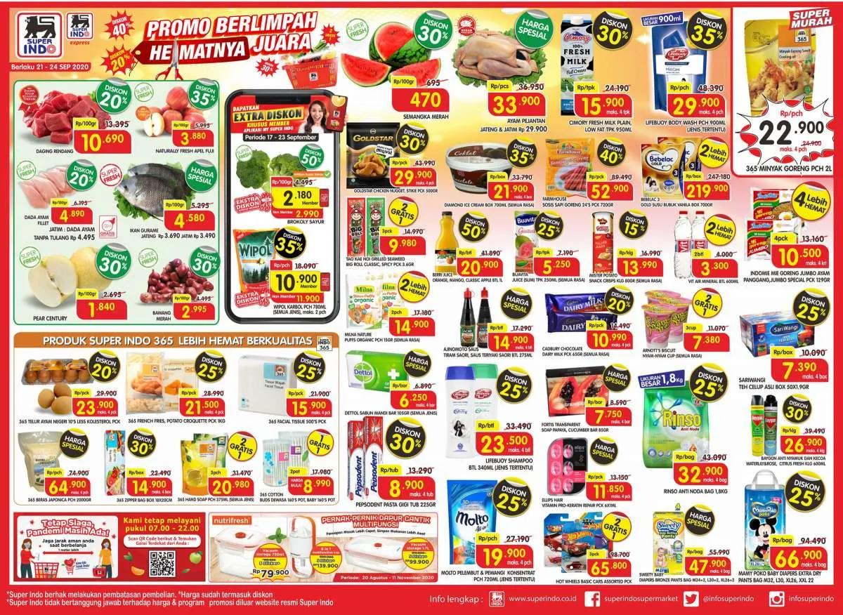 Promo Superindo weekdays mulai hari ini, 21-24 September 2020!