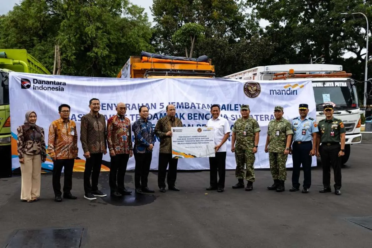 Pulihkan Sumatera, Bank Mandiri & Kemhan Bangun 5 Jembatan Bailey