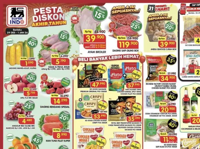 Katalog Promo Superindo Weekday Diskon 45% Periode 29 Desember 2025-1 Januari 2026