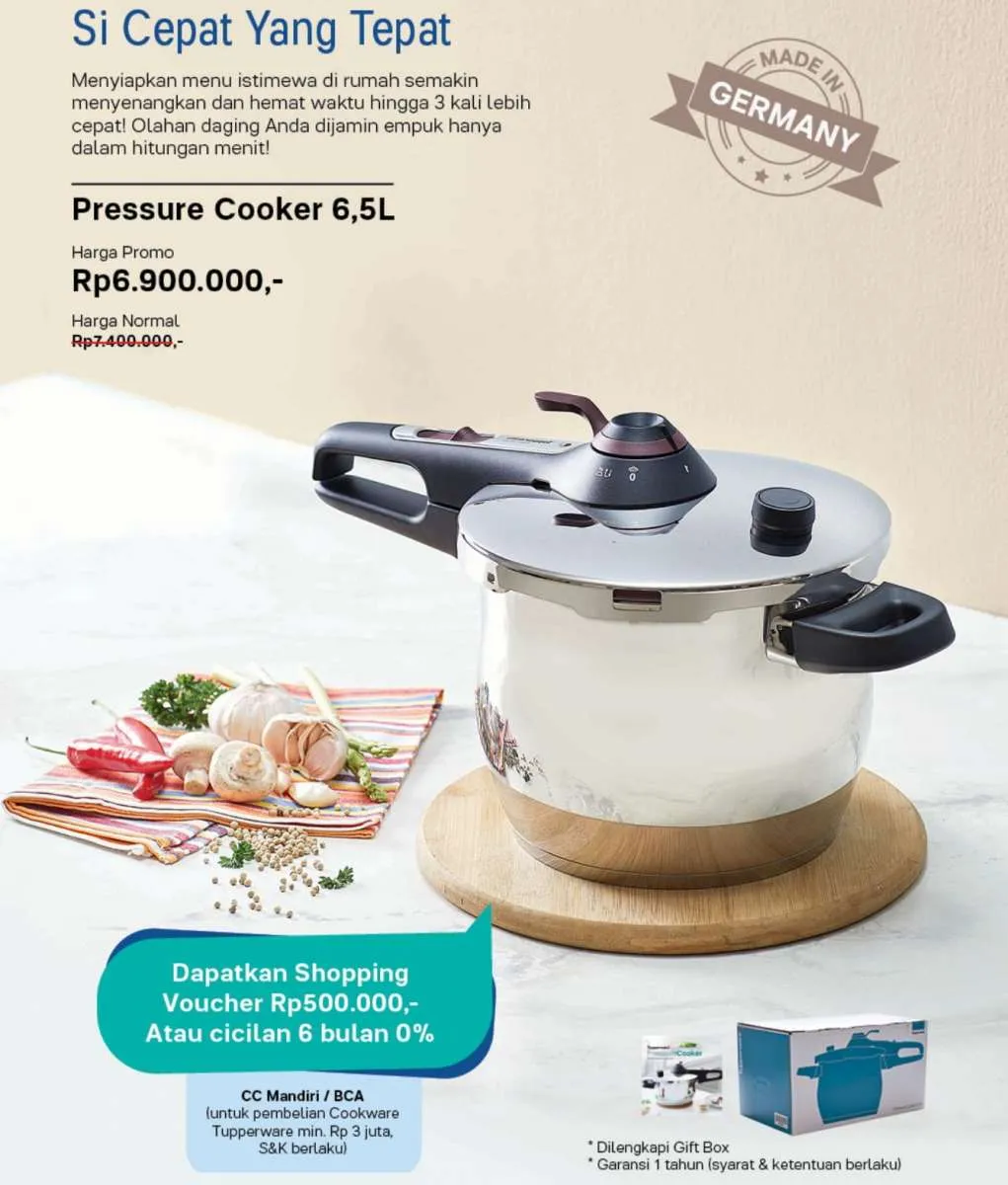 Promo Tupperware bulan September 2020 khusus alat masak, bonus voucher belanja