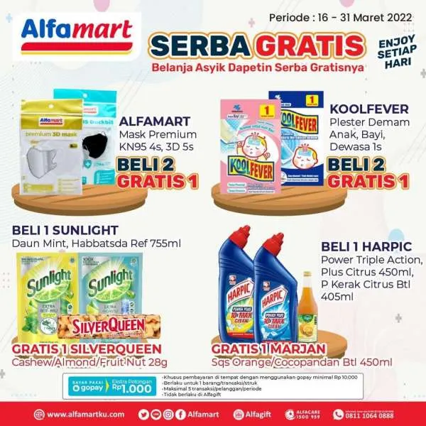 Promo Alfamart Serba Gratis Periode 16-31 Maret 2022