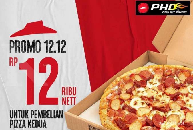 Promo 12.12 Pizza Hut Delivery 11-12 Desember 2021, Beli Pizza Kedua Rp 12.000