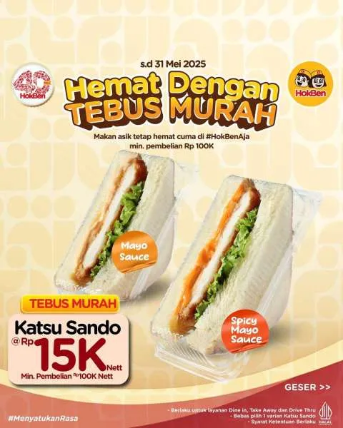 Promo Hokben Tebus Murah Katsu Sando