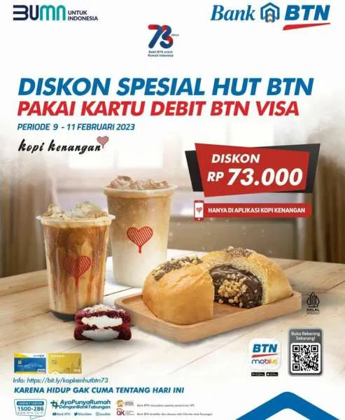 Promo HUT BTN ke-73 di Kopi Kenangan 