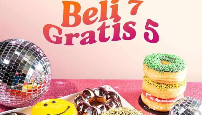 Promo Dunkin Beli 7 Gratis 5 Donut & Beli 1 Gratis 1 di Januari 2024, Jangan Lewatkan