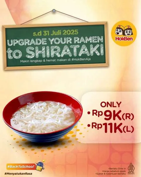 Promo HokBen Ramen Dulu Upgrade Shirataki