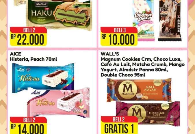 Promo Es Krim Alfamart 16-31 Juli 2025, Beli 2 Gratis 1 Magnum Cokelat-Matcha