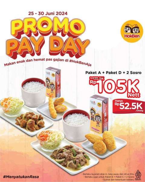 Promo HokBen Payday 25-30 Juni 2024