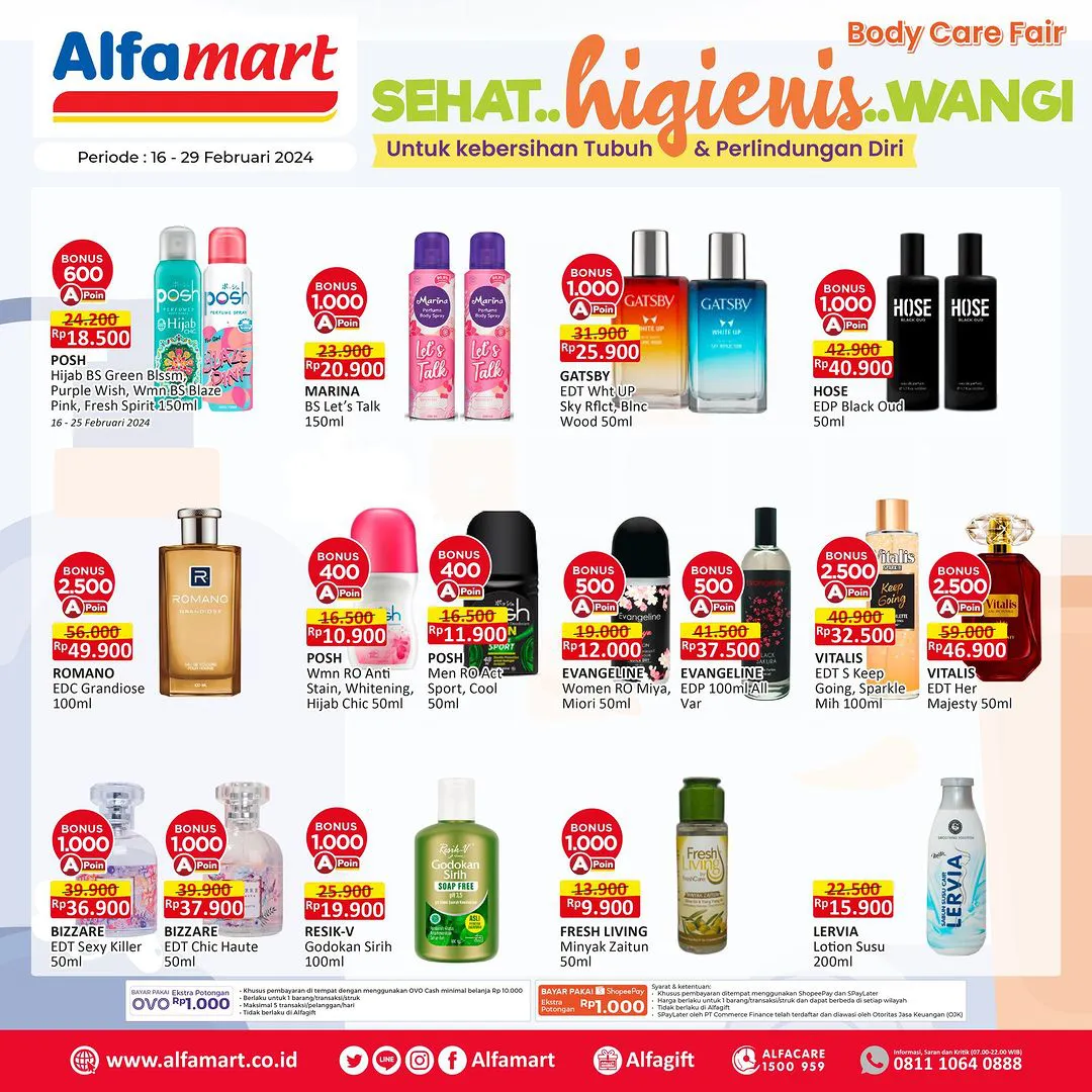 Promo Alfamart Body Care Fair Periode 16-29 Februari 2024