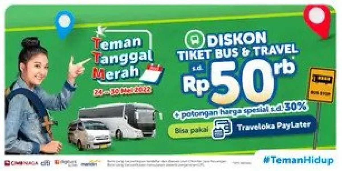 Promo Traveloka TTM 24-30 Mei 2022, Diskon Tiket Bus & Travel hingga Rp 50.000